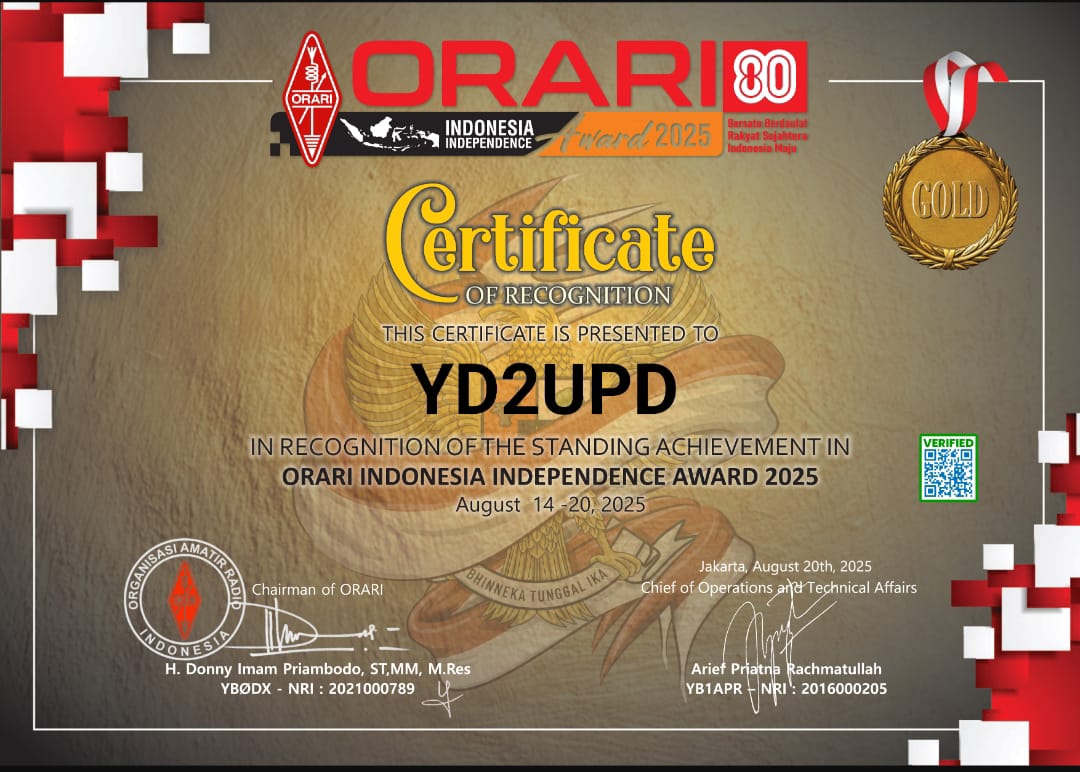 ORARI INDEPENDENCE AWARD 14 - 20 AGUSTUS 2025